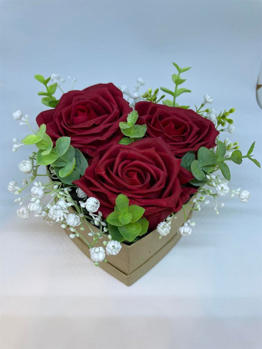Natur æske m. røde roser
