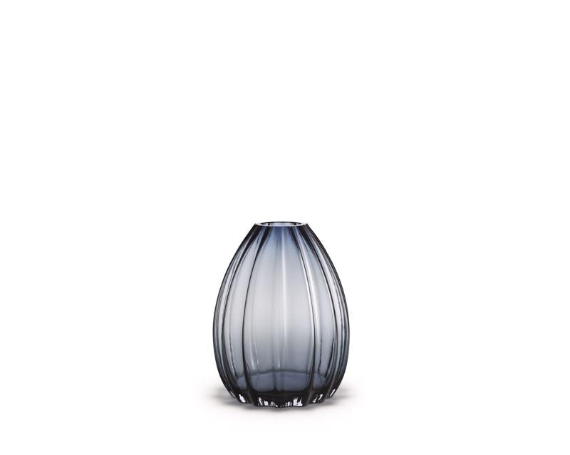 Holmegaard - 2lips vase, blå H:34 cm.