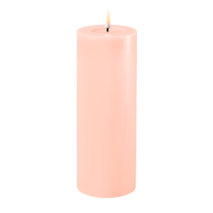 Deluxe Homeart - Lys rosa bloklys 7,5x20 cm.