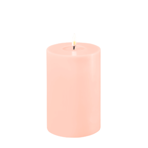 Deluxe Homeart - Lys rosa bloklys 10x15 cm.