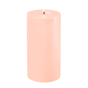 Deluxe Homeart - Lys rosa bloklys 10x20 cm.