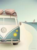 Vissevasse - VW camper, 30x40 plakat