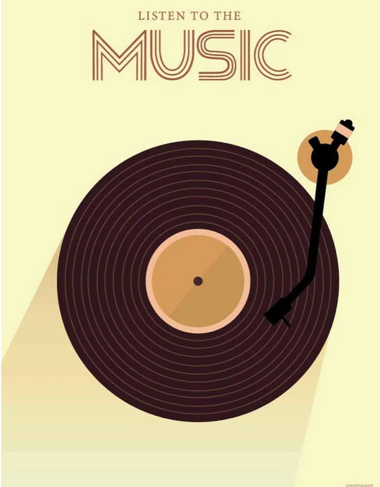 Vissevasse - Listen to the music, 50x70 plakat