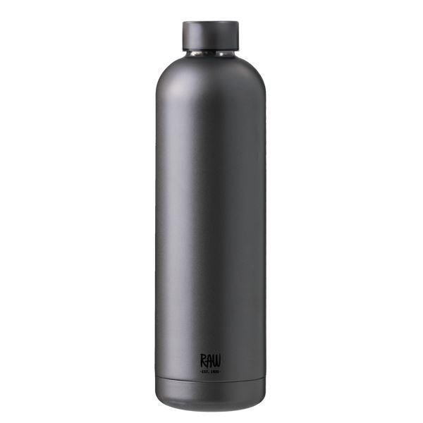 Aida RAW -  termoflaske metallic grå stål 1,0 L