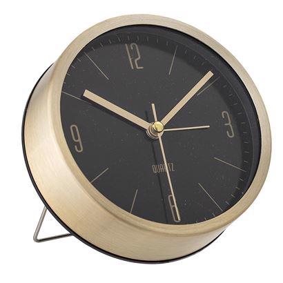 Bloomingville - bord ur, guld med sort skive, aluminium