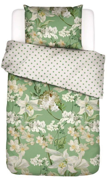 Essenza - Rosalee basil grøn sengetøj, 140 x 200