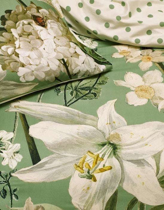 Essenza - Rosalee basil grøn sengetøj, 140 x 200