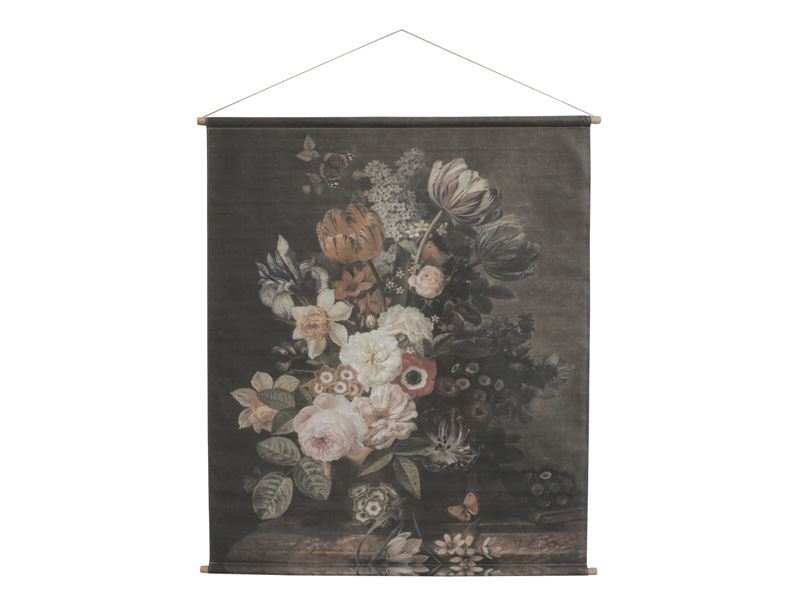 Chic Antique - Lærred m fransk blomsterprint 22232