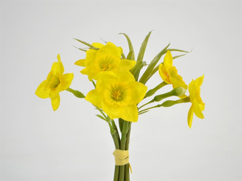 Kunstig påskeliljer, 3 stilke, gul, 25cm (2401-26)