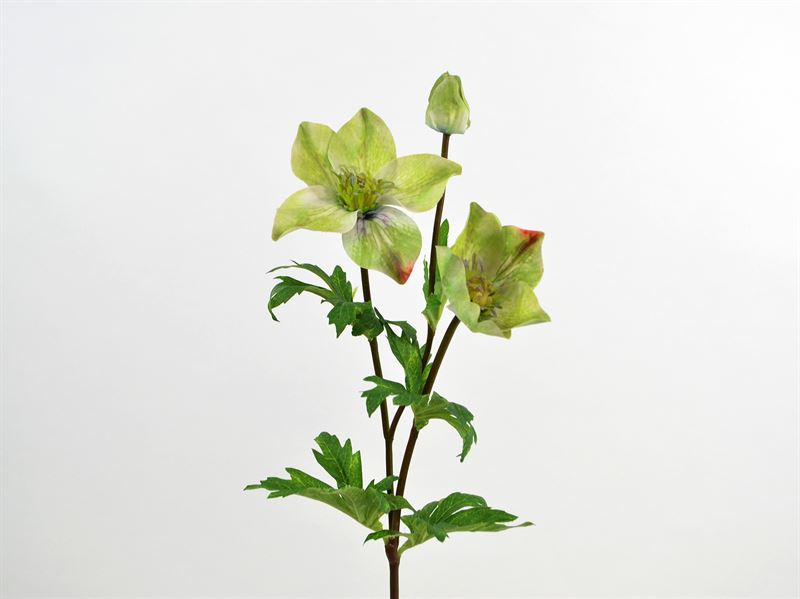 Kunstig julerose, 3 blomster, 51cm 2744-13