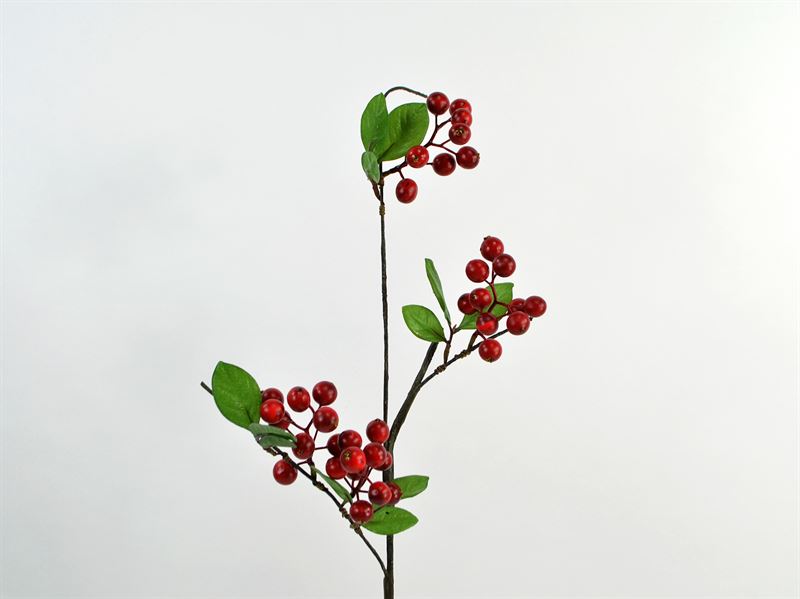 Kunstig gren m/røde bær, 86cm 2944-23