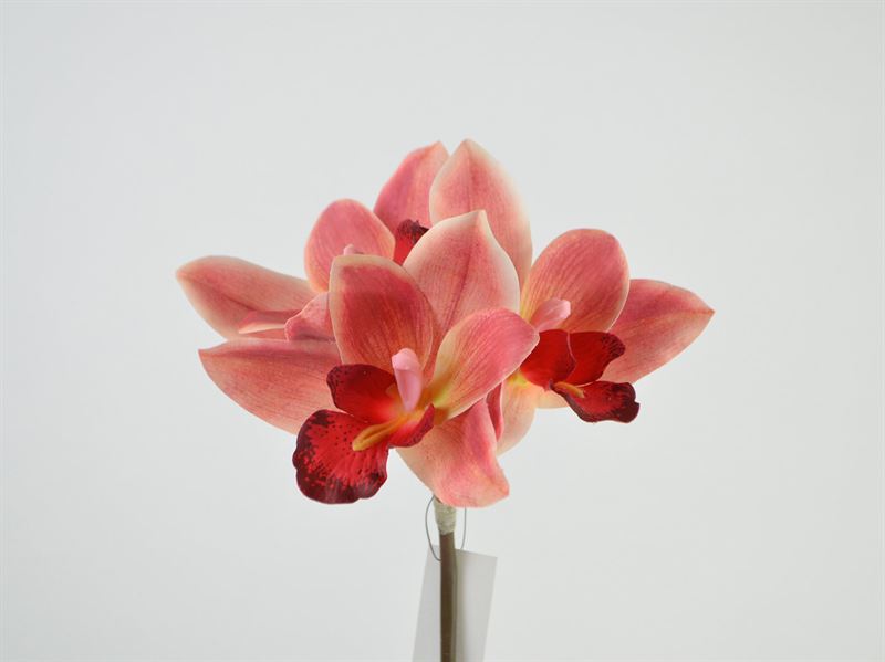 Kunstige orkide, 3 blomster pink, 48 cm  (397410)