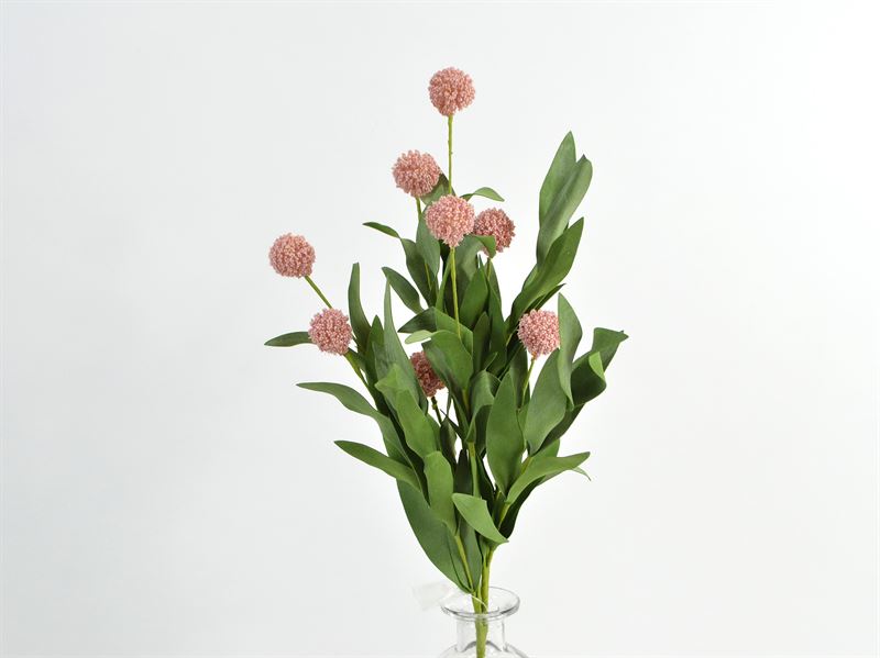 Kunstig stilk, Allium, lyserød, 46cm (476209)