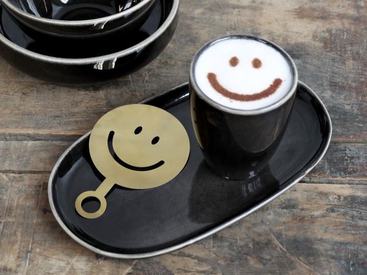Chic Antique - Kaffestencil, smiley