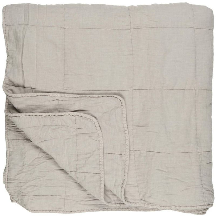 Ib Laursen - Vintage quilt sengetæppe aske grå 6209-74