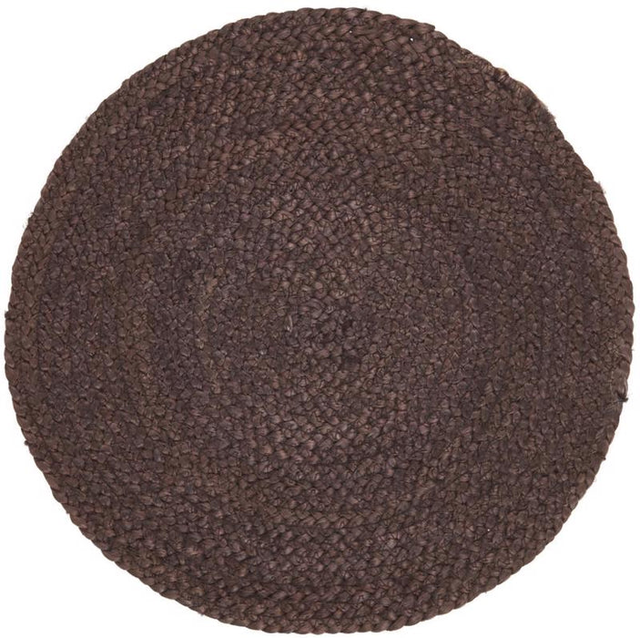 Ib Laursen - Dækkeserviet rund, mørkebrun, jute