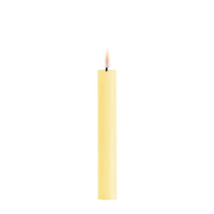 Deluxe homeart - Lys gul kronelys, 2 x 15cm