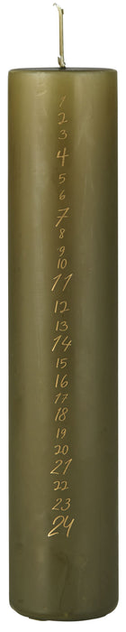 Ib Laursen - Kalenderlys 1-24 oliven m. guld tal