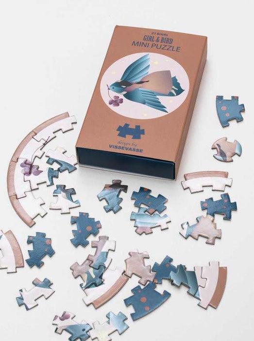 Vissevasse - Girl & Bird, mini puzzle