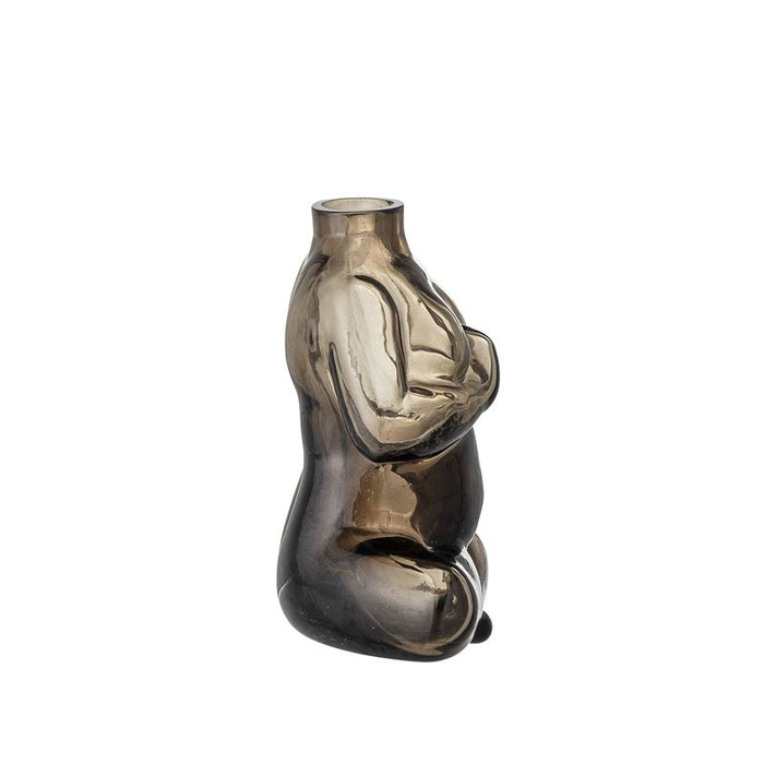 Bloomingville - Elze vase, brun, glas (66019)