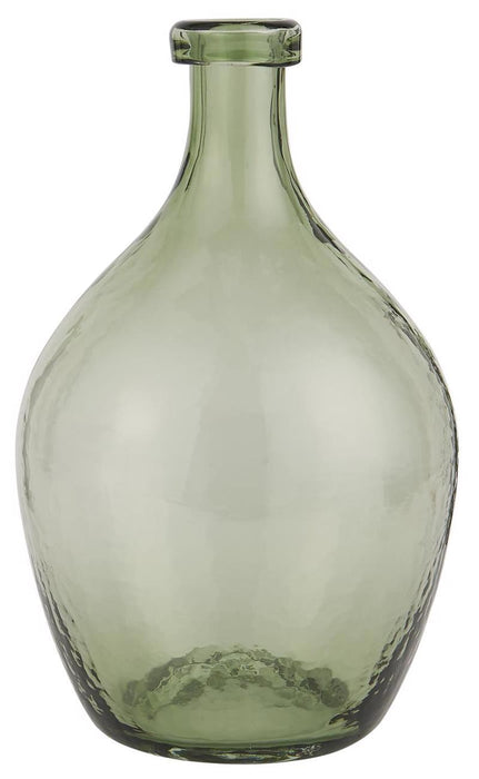 Ib Laursen - Glasballon, grønt glas, mundblæst, stor model