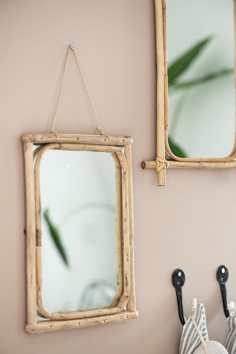 Ib Laursen - spejl med bambuskant