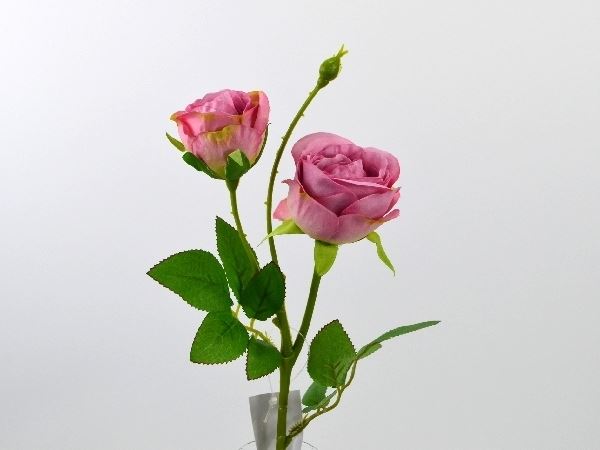 Kunstig rose, gammelrosa, 43cm  (984408)