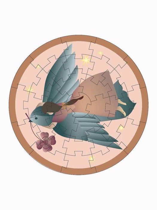 Vissevasse - Girl & Bird, mini puzzle