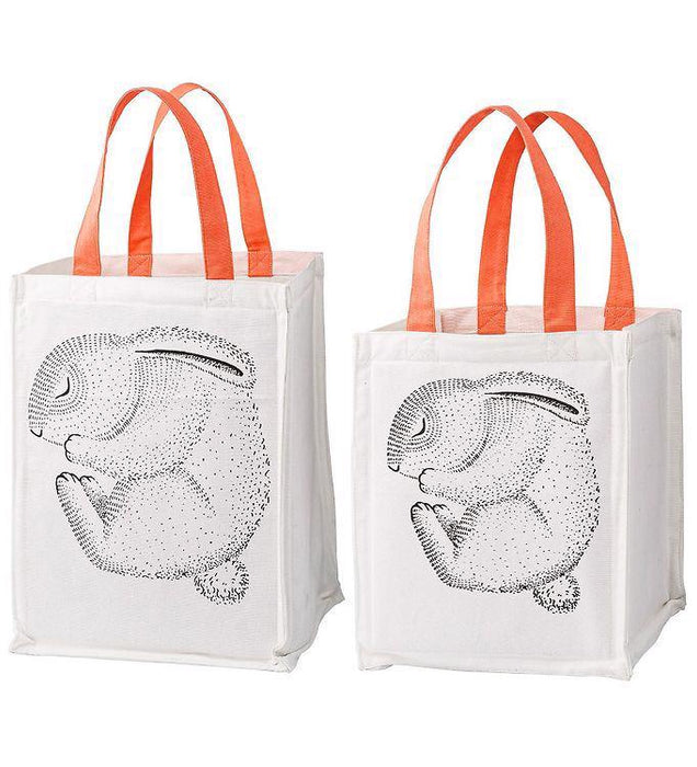Bloomingville - opbevaringspose, hvid, bomuld, kanin