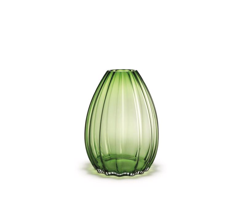 Holmegaard - 2lips vase, Grøn H:45 cm