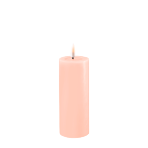 Deluxe Homeart - Lys rosa bloklys 5x12,5 cm.