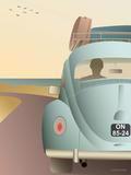 Vissevasse - VW Beetle set bagfra, plakat 30x40 Plakat