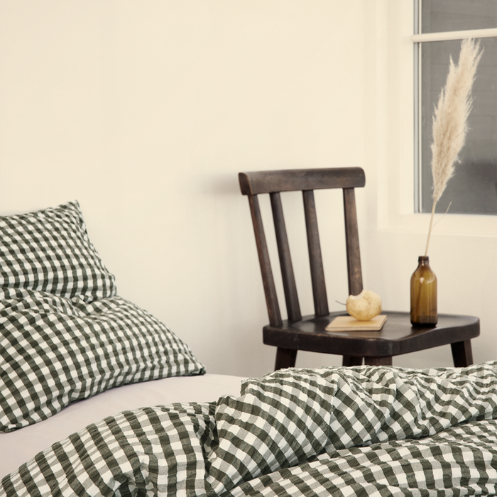 JUNA - sengetøj Bæk&Bølge grøn/Hvid, 140 cm x 200 cm