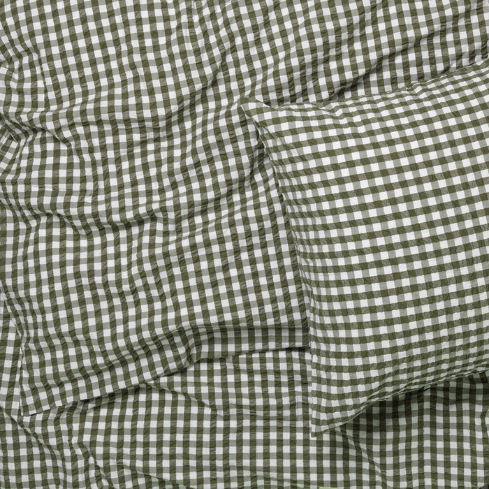 JUNA - sengetøj Bæk&Bølge grøn/Hvid, 140 cm x 200 cm