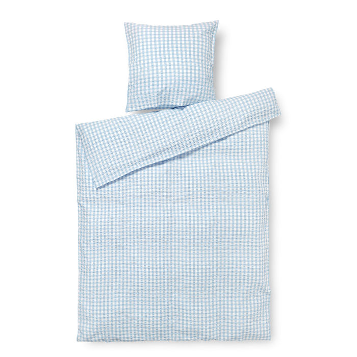 JUNA - sengetøj Bæk&Bølge Lys blå/Hvid, 140 cm x 200 cm