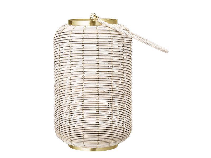 Bloomingville - lanterne hvid rattan (5318)