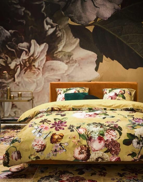 Essenza - Fleur Gyldengult, sengetøj 140 x 200