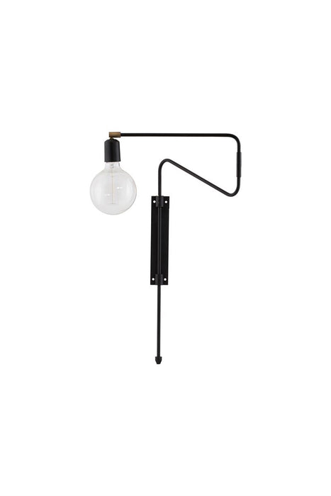 House doctor - væglampe, swing, sort L: 35cm