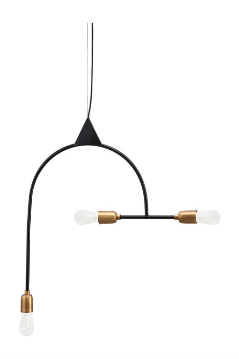 House Doctor - Lampe, arch sort/messing H: 66,5