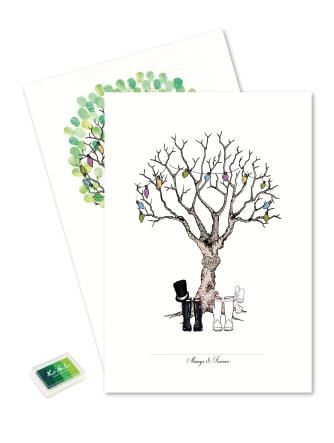Mouse & Pen - Bryllupstræ, fingerprint, gummistøvler, grøn