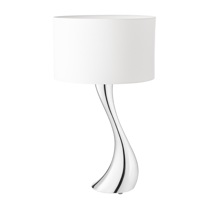 Georg Jensen - Cobra bordlampe SS blank, lille m. hvid skærm