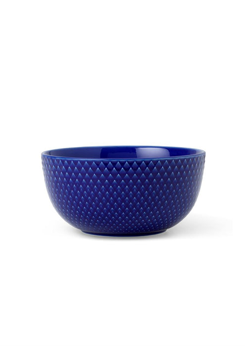Lyngby - Rhombe Color Skål Ø13 cm mørk blå porcelæn