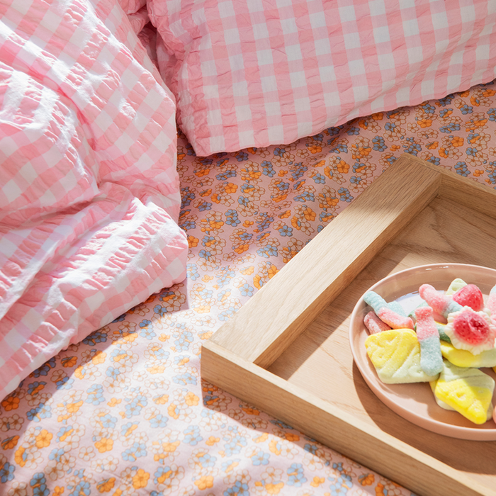 JUNA - Pleasantly sengesæt, pink 140 x 200 cm