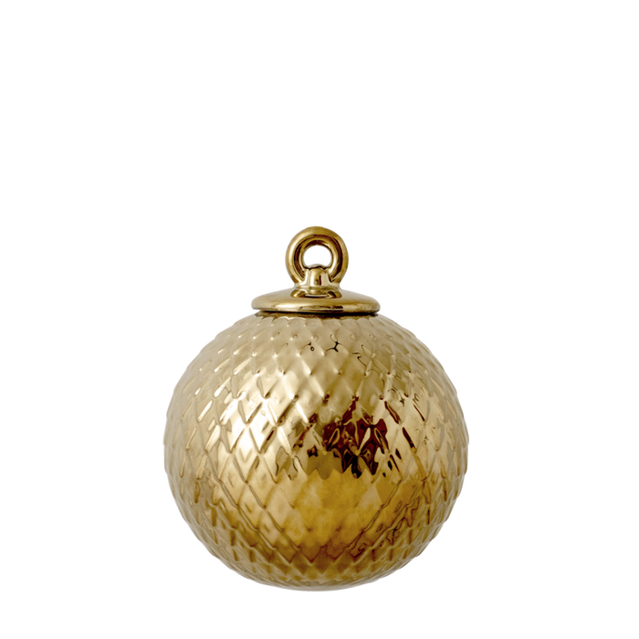 Lyngby - Rhombe, dekorationskugle Ø: 7cm. guld