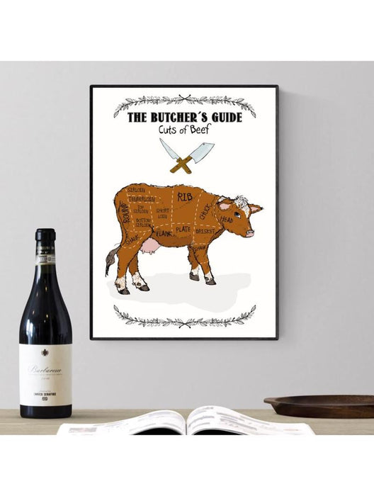 Mouse & Pen - The Butchers guide/beef , A3